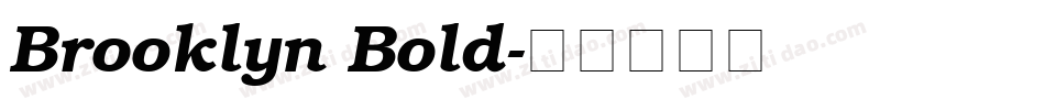Brooklyn Bold字体转换